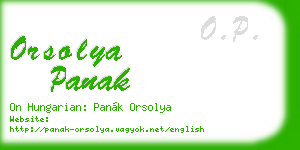 orsolya panak business card